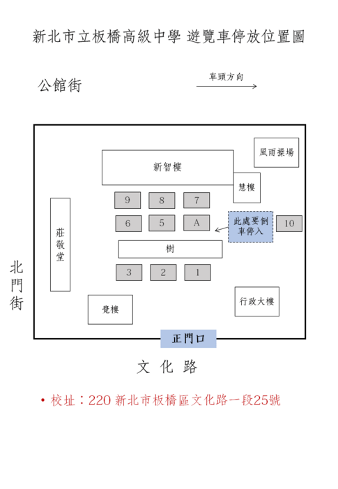 遊覽車位置